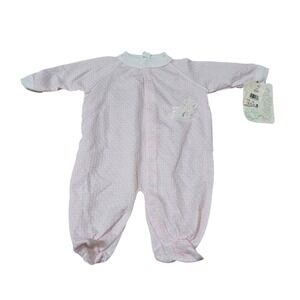 Vintage Babygro pink footed sleeper outfit